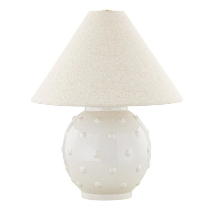 ANNABELLE 1 LIGHT TABLE LAMP AGED BRASS AND CERAMIC GLASS IVORY