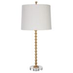 HOURGLASS SET OF 2 TABLE LAMP BRASS