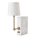 BLACK LABEL ON A SHELF MINI LAMP WHITE MARBLE/BRASS