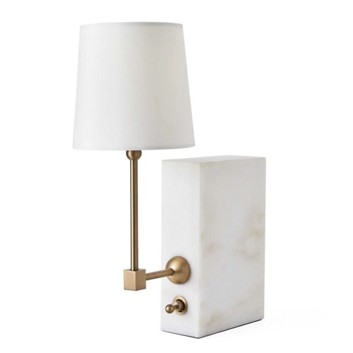 BLACK LABEL ON A SHELF MINI LAMP WHITE MARBLE/BRASS
