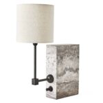 BLACK LABEL ON A SHELF MINI LAMP TRAVERTINE BRONZE