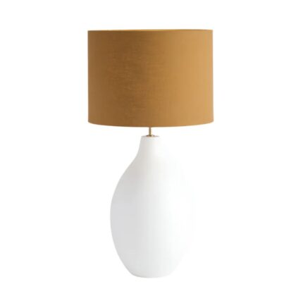 LARGE TABLE LAMP ROUND GESSO