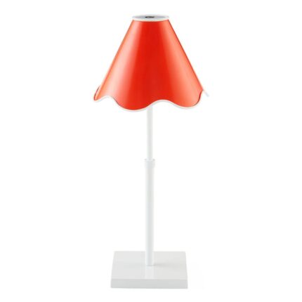 RIPPLE RECHARGEABLE LED TABLE LAMP ORANGE AND WHITE