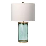 RENO TABLE LAMP GREEN AGED BRASS