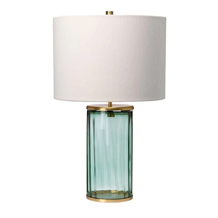 RENO TABLE LAMP GREEN AGED BRASS