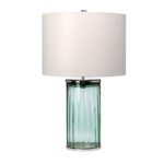 RENO TABLE LAMP GREEN POLISHED NICKEL