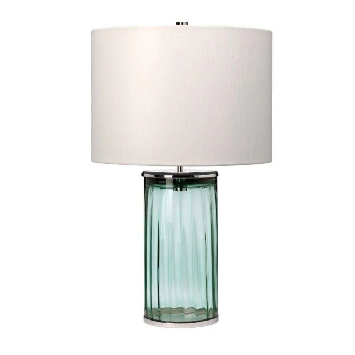RENO TABLE LAMP GREEN POLISHED NICKEL