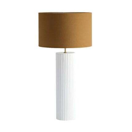 LARGE TABLE LAMP RIBBED GESSO