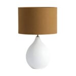 SMALL TABLE LAMP ROUND GESSO