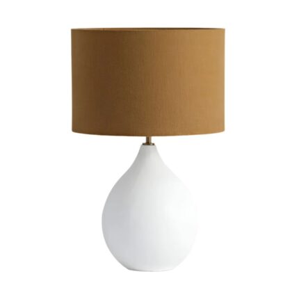 SMALL TABLE LAMP ROUND GESSO