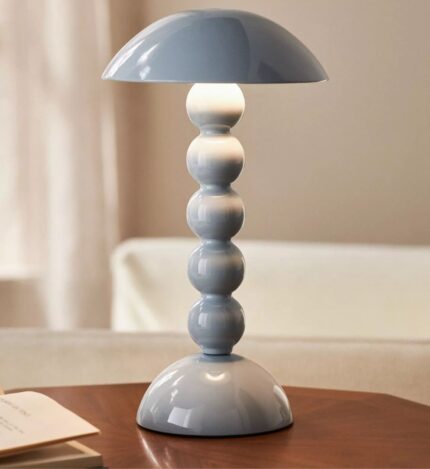 BOBBIN LED CORDLESS RECHARGEABLE TABLE LAMP DENIM LIGHT