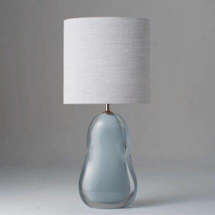 PERFUME BOTTLE TABLE LAMP PEARL BLUE