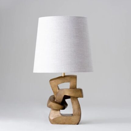 KNOT TABLE LAMP FRENCH BRASS