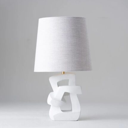 KNOT TABLE LAMP PLASTER WHITE