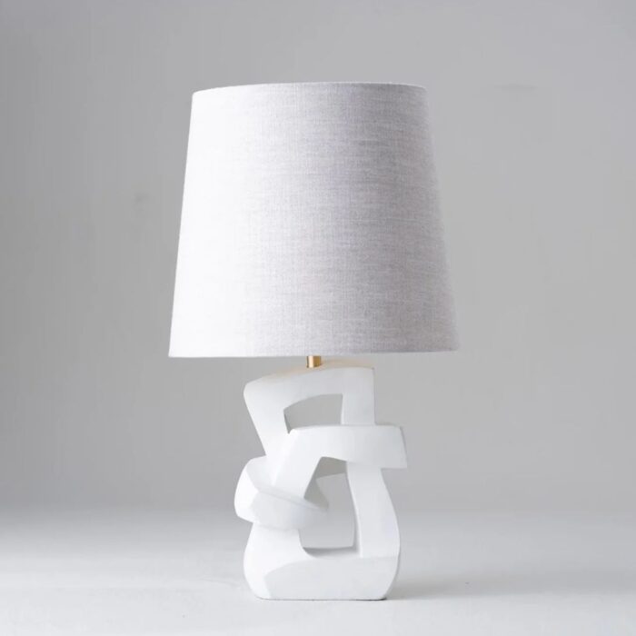 KNOT TABLE LAMP PLASTER WHITE
