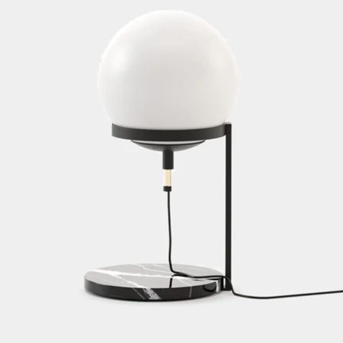 BALLOON LUXURY MARBLE TABLE LAMP WITH SPHERICAL GLASS SHADE
