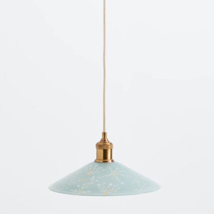 PAINTED LEAF GLASS PENDANT SKY