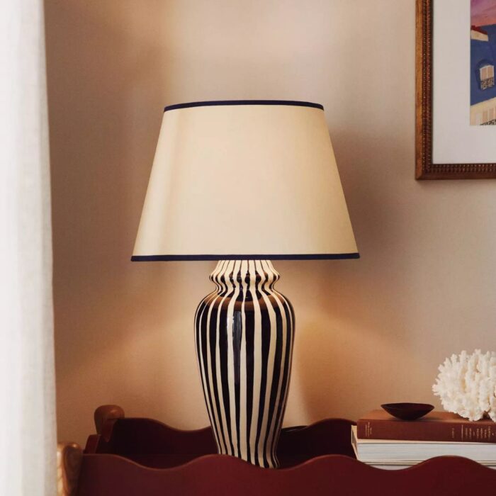 POOKY THE LOTTIE STRIPED CERAMIC TABLE LAMP