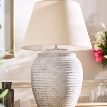 STONE EFFECT TEXTURED TABLE LAMP