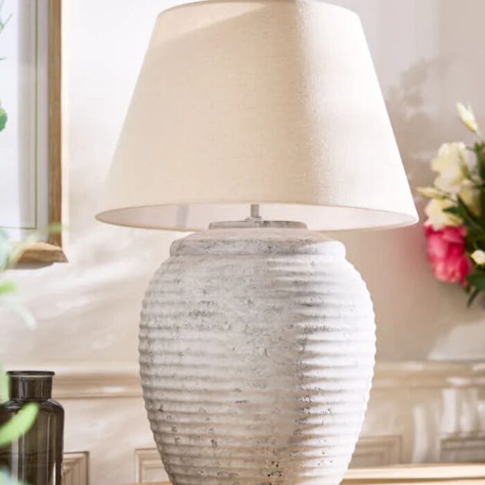 STONE EFFECT TEXTURED TABLE LAMP