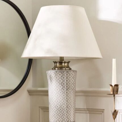 VINTAGE STYLE MOSAIC PATTERNED TABLE LAMP