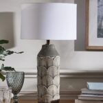 HUDSON EMBOSSED CERAMIC TABLE LAMP