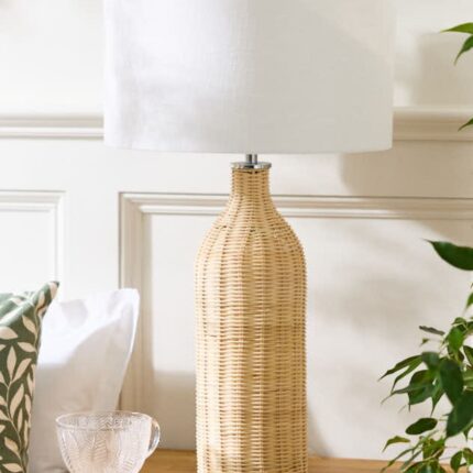 TALL RATTAN TABLE LAMP