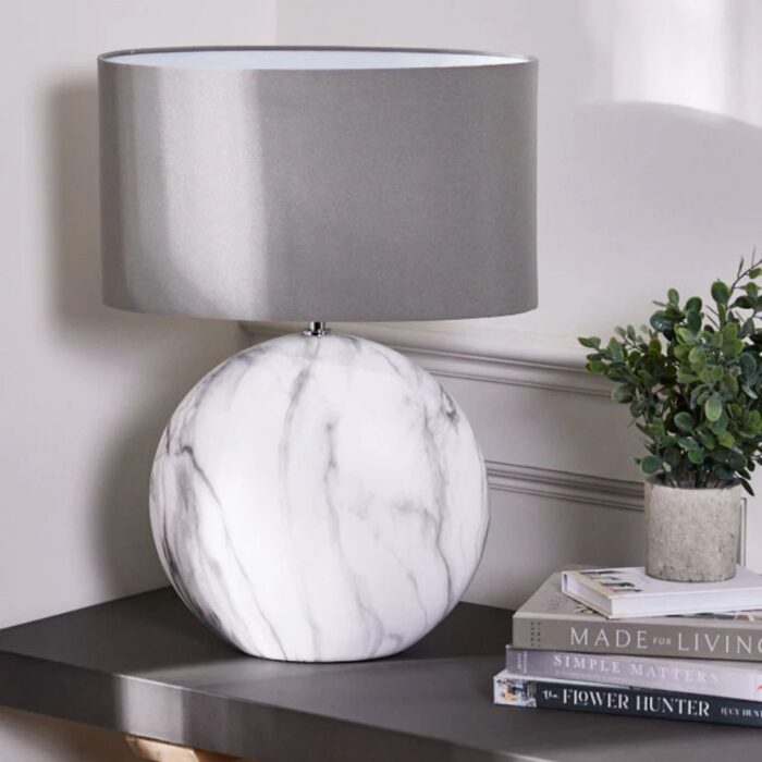 MELORA LARGE MARBLE EFFECT LAMP