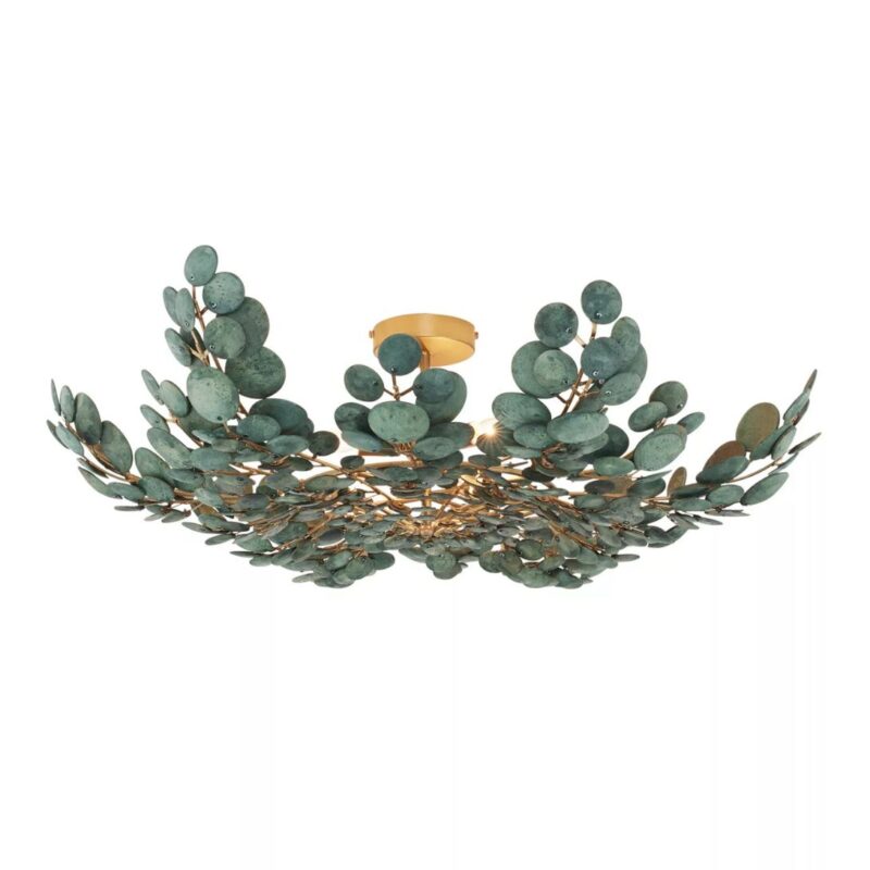 BILAL COCONUT FLUSH MOUNT GREEN