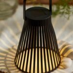 CONE SOLAR LANTERN BLACK