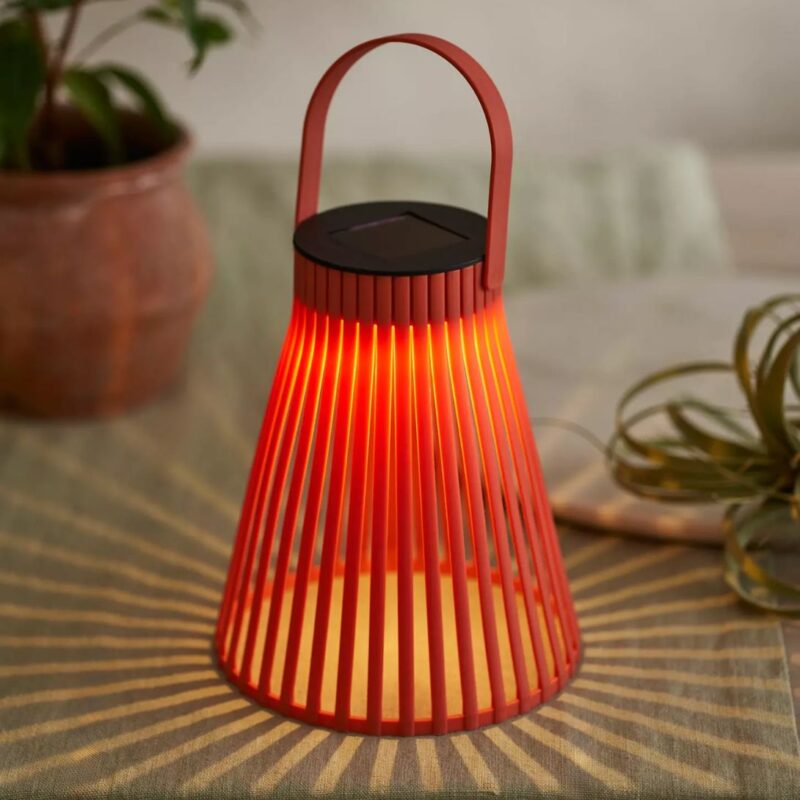 CONE SOLAR LANTERN RED