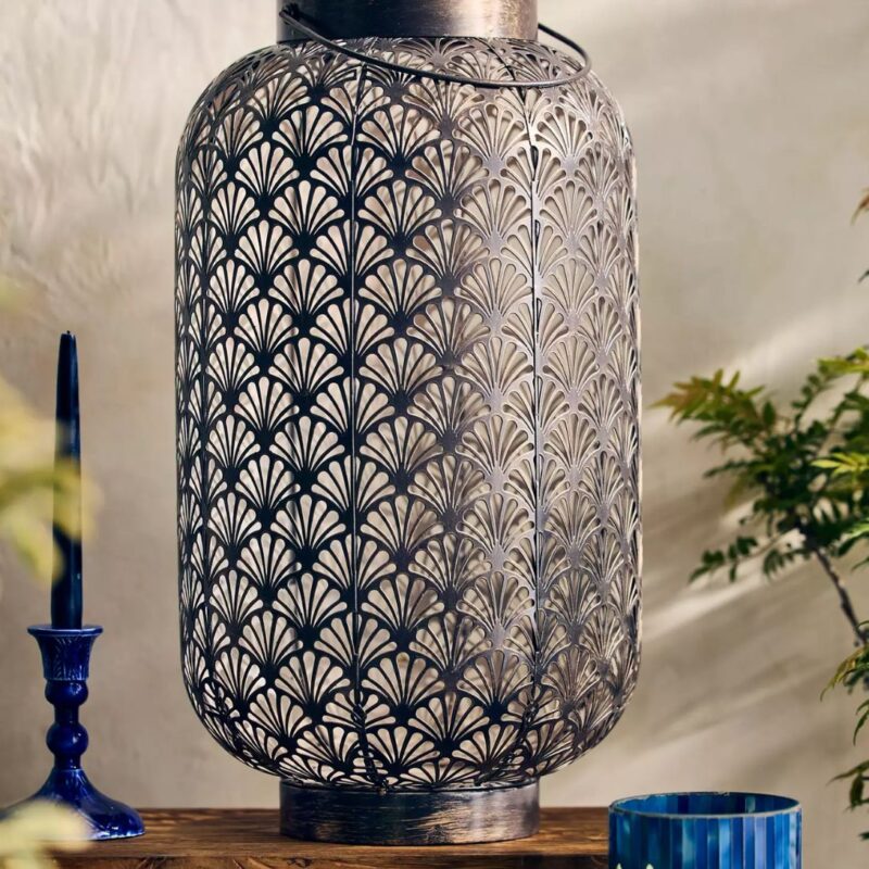 PERFORATED FOLIAGE SOLAR LANTERN EXTRA LARGE
