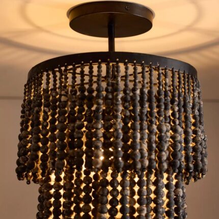 BEADED FLUSH MOUNT CEILING LIGHT