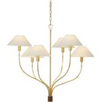 GRIFFIN LARGE STAGGERED TAIL SHADED CHANDELIER