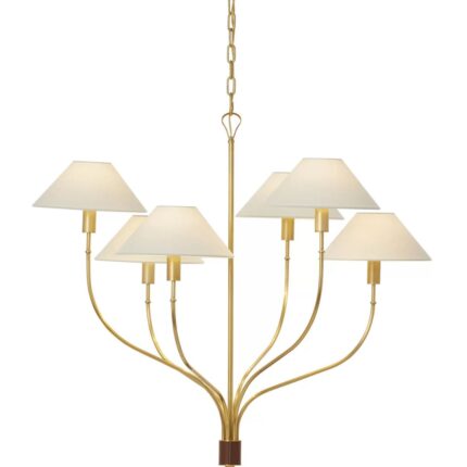 GRIFFIN LARGE STAGGERED TAIL SHADED CHANDELIER