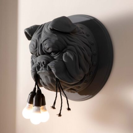 KARMAN AMSTERDAM MATT GREY CERAMIC WALL LIGHT