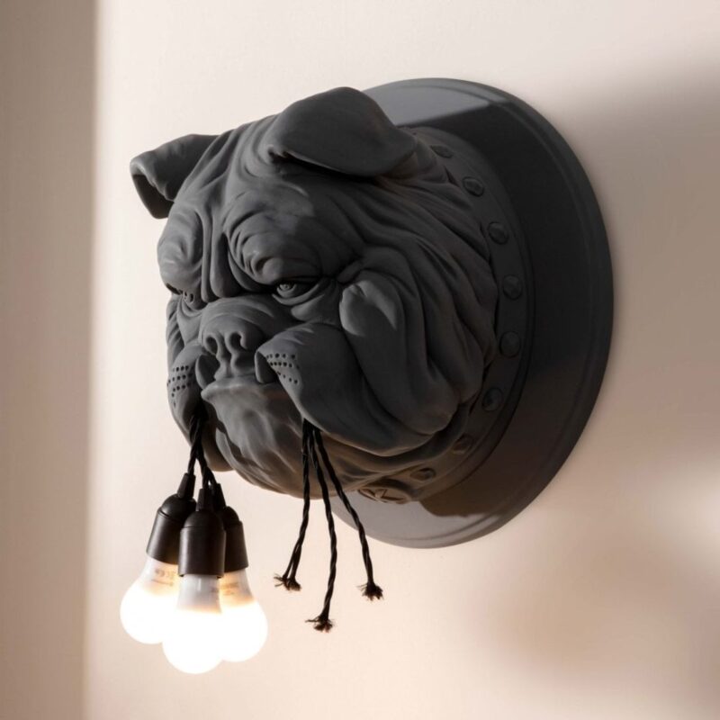 KARMAN AMSTERDAM MATT GREY CERAMIC WALL LIGHT