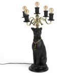 BOLD MONKEY PROUDLY CROWNED PANTHER FLOOR LAMP
