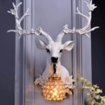 DEER HEAD WALL LAMP