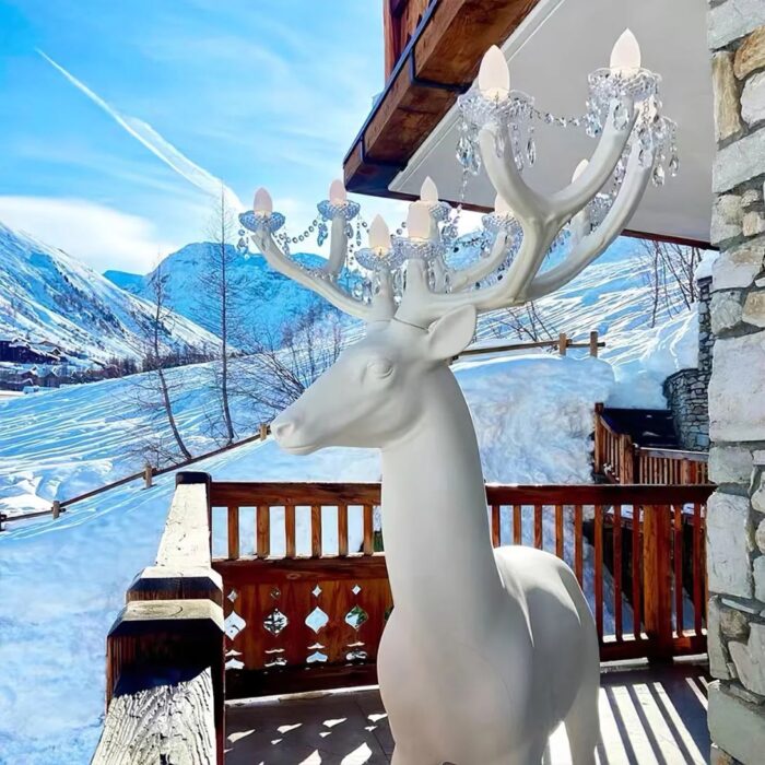FAWN SCULPTURE FLOOR LAMP WHITE