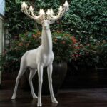 FAWN SCULPTURE FLOOR LAMP WHITE