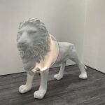 LION SCULPTURE FLOOR LAMP