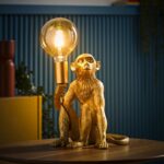 GEORGE MONKEY TABLE LAMP IN METALLIC GOLD