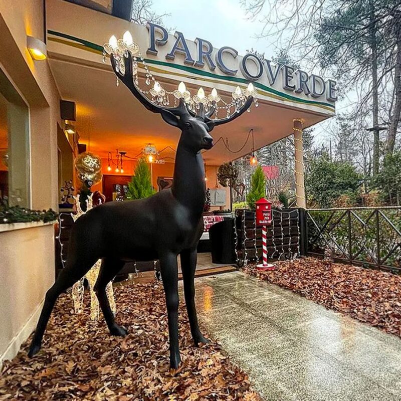 FAWN SCULPTURE FLOOR LAMP BLACK