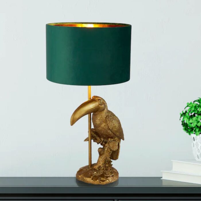 GOLD TOUCAN LAMP