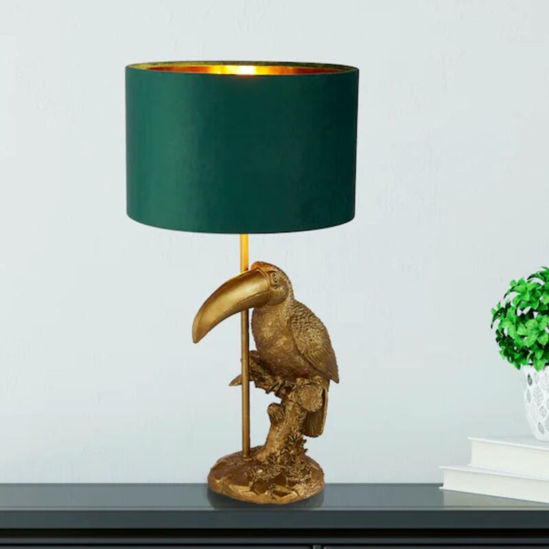 GOLD TOUCAN LAMP