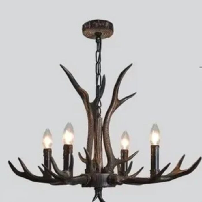 AFRALIA RETRO NORDIC ANTLERS PENDANT LAMP ANTIQUE BROWN