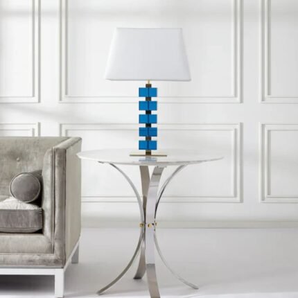 MONACO TABLE LAMP TURQUOISE AND WHITE