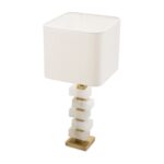 AMBER TABLE LAMP BRASS