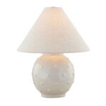 ANNABELLE 1 LIGHT TABLE LAMP AGED BRASS AND CERAMIC GLASS IVORY
